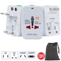 Travel Plug Adapter, European Converter, International Universal Power Converter Plug, All In One Outlet Converter, Travel Converter, European Electrical Adapter Adaptor for Ireland Spain Without USB