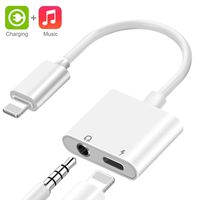 Headphone Adapter for iPhone 8/8 Plus/11 /Xs/XS Max/XR/X/7/7 Plus Headphones Jack Charger Adaptor 3.5mm Charging and Listen to Music 2in1 Earphone Dongle Splitter Aux Accessories Support iOS 10.3Above