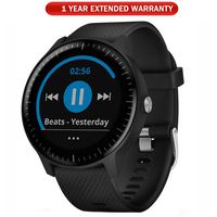 Beach Camera Garmin Vivoactive 3 Music GPS Smartwatch Black with Silver Hardware (010-01985-01) with 1 Year Extended Warranty