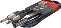 Stagg 1.6ft. Y Cable - Phone Jack / 2 x Phone Plug