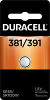 Duracell - 381/391 1.5V Silver Oxide Button Battery - long-lasting battery - 1 count