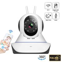WiFi Camera Wireless IP Camera for Home/Shop Security Surveillance,355° Panorama，Dual Antenna HD Infrared Night Vision Pan Tilt, Support Cellphone APP Control, TF Card Recording (720P no Memory)