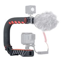 3 Shoe Mounts Handheld DSLR Video Rig Handgrip - ULANZI U-Grip Pro Universal Video Action Stabilizing Handle Grip Compatible for Apple iPhone GoPro 7/6/5 Canon Nikon Sony A6400 SLR