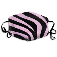 Black and Pink Tiger Print Dust Mask,Washable and Reusable Cleaning Gardening Outdoor Activities Warm Windproof Mask
