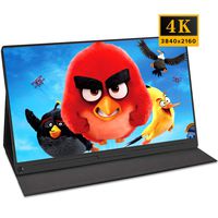 15.6'' inch 4K Computer Monitor Portable Dispaly 3840x2160 HDR IPS Screen Gaming Monitor PD Type-C HDMI OTG Built-in Speakers Folding Stand for Raspberry Pi Xbox PS4 Switch Industrial Display