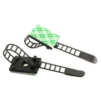 RuiLing 25pcs Adjustable Cable Ties Self-Adhesive Fixing Base For Wire Management Nylon Cable Straps Cord Clamp ACT-17 Small Size