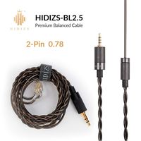 HIDIZS Detachable Balanced Earphone Cable, 2.5mm Plug Replacement Headphone Audio Cord Headphone Upgraded Cable-2 Pin 0.78mm IEM Cord for for MS4 MS1 KZ ES4 ZSR ZST ZSR ED16 ZS10 TFZ TRN V20 V10 Earph