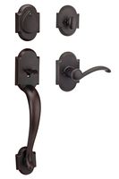 Kwikset Austin Single Cylinder UL Handleset w/Austin Lever featuring SmartKey in Venetian Bronze