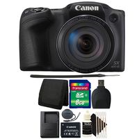 Canon PowerShot SX420 is 20.0MP Digital Camera (Black) + 8GB Memory Card + Wallet + Reader + 3pc Cleaning Kit