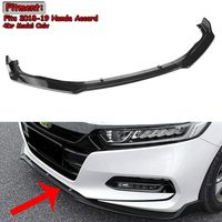 MotorFansClub 3pcs Front Bumper Lip for 2018 2019 Honda Accord Splitter Trim Protection Spoiler, Carbon Fiber
