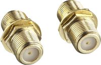 Rocketfish Coaxial Cable Couplers (2-Pack) (RF-G1310) Gold - New