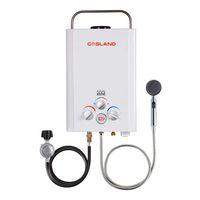 Tankless Water Heater, GASLAND Outdoors BE158 1.58GPM 6L Outdoor Portable Gas Water Heater, Propane Water Heater, Overheating Protection, Easy to Install, Use for RV Cabin Barn Camping Boat, White