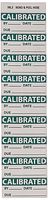 NMC INL3 Inspection Label, Legend"CALIBRATED", 2-1/4 Length x 1" Height, Pressure Sensitive Vinyl, Green on White (Pack of 27)