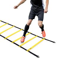 Agility Ladder, Ohuhu Speed Training Exercise Ladders for Soccer Football Boxing Footwork Sports Speed Agility Training with Carry Bag,20ft 12 Rung,Yellow