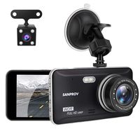 Dash Cam SANPROV Car Dash Cam Front and Rear Car Camera 1080P Full HD 4.3 inch 170° Wide Angle Dash Camera for Cars Driving Recorder with WDR Parking Monitor G-Sensor and Loop Recording