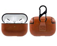 Airpods Pro Case Keychain with Dust Guard,MeiQing Leather Charging Protective Case Cover for AirPod Pro / 3 Generation Earphones Accessories (brown)