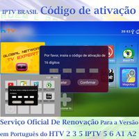 IPTV Brazil Renewal 16-Digit Yearly Renew Code for HTV 2 3 5 / A2 / A1 / IPTV 5 6 / IPTV5+Plus Portuguese TV Box Subscription Service Valid for 13 Months