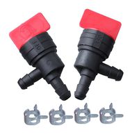 Hipa (Pack of 2 1/4" 90 Degree Fuel Shut Off Valve for Briggs & Stratton 698181 494539 697944 Tecumseh 35857