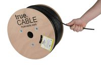 Cat6 Outdoor, 500ft, Waterproof, Direct Burial Rated CMX, 23AWG Solid Bare Copper, 550MHz, ETL Listed, Unshielded UTP, Bulk Ethernet Cable, trueCABLE