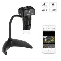 Koolertron 1080P HD Wireless WiFi Digital Microscope with 10X-200X Magnification & 800mAh Battery Camera for Android & iOS Smartphone Tablet, iPhone, Samsung etc