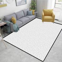 Bigdatastore Abstract Floral Door Matts Indoors, Formless Fractal Pieces Fragment Lines Mosaic Style Soft Toned Modern Design, Fashionable High Class Living Bedroom Rugs(2'x 3')