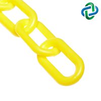 Mr. Chain Plastic Barrier Chain, Yellow, 2-Inch Link Diameter, 25-Foot Length (50002-25)