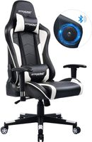 GTRACING Gaming Chair with Bluetooth Speakers Music Video Game Chair Audio【Patented Design】 Heavy Duty Ergonomic Office Computer Desk Chair GT894M Blue