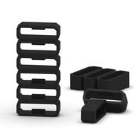 RuenTech Compatible with Garmin Vivosmart HR/HR Plus Band Fastener (Pack of 11) Silicone Fastener Ring Secure Loop for Vivosmart hr and hr Plus Replacement (Black)