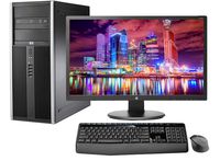 HP EliteDesk 8100 Tower, i3, 8GB, 256GB SSD, Win 10, HP 24 Inch Monitor, Wireless Keyboard Mouse, WiFi (Renewed)