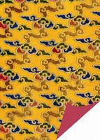 Yellow Clouds Brocade Gift Wrap Paper