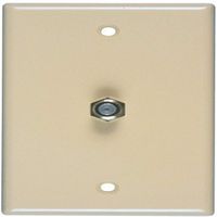 Allen Tel Products AT1031-F Plastic 1 Port Single Gang Flush Mount TV Wall Outlet Jack, Ivory