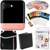 Polaroid POP Instant Camera (Pink) Gift Bundle + Zink Paper (20 Sheets) + Pouch + 100 Sticker Border Frames + Hanging Frames + Album