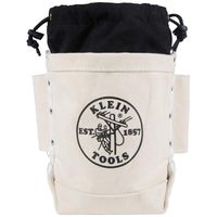 Klein Tools 5416TC Top Closing Load Rated Bolt Bag with 3-Inch Drawstring, Made of Heavy-Duty No. 4 Canvas