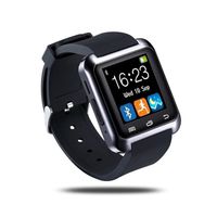 AlexanderWorld Bluetooth smart watch Remote camera Import PC ABS alloy plastic (black)