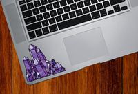 Purple Amethyst Stained Glass Crystals - Crystal - Quartz - Opaque Vinyl Laptop Trackpad Tablet Decal Sticker- Copyright 2015 Yadda-Yadda Design Co. (SM 3.75"w x 3.25"h)(Purple)