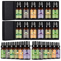 Lagunamoon Essential Oil Top 6 Gift Set (2 Pack), Aromatherapy Oils for Diffuser, Skin Care, Natural Essential Oils Include Lavender, Peppermint, Orange, Lemongrass, Frankincense, Rosemary (12 x 10mL)