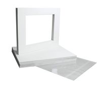 Golden State Art, Pack of 20 White Pre-cut 11x14 Picture Mat for 8.5x11 Photo with White Core Matte Sets. Includes 20 High Premier Acid Free Bevel Cut Mattes & 20 Backing Backers Board & 20 Clear Bags