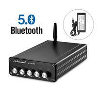 Nobsound 2.1 Channel Bluetooth 5.0 Amplifier, Class D Stereo Audio Amplifier, Mini Home Theater Power Amp, Digital Power Subwoofer Amplifier Receiver, 100W+50Wx2, Treble&Bass Control (NS-14G PRO)