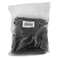 1000 Pc Bag Black Nylon 4" Cable Zip Ties Self Locking Head UV Heat Resistant Outdoor Indoor for Bundling Tag Hold Wires Cords Crafts