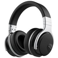 meidong E7 Active Noise Cancelling Bluetooth Headphones Over Ear with Microphone Hi-Fi Deep Bass Comfortable Protein Earpads Wireless Headphones, 30 Hours Playtime for Music