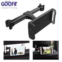 GOOFIT Car Headrest Mount,Tablets Car Holder Back Seat Bracket for iPad Mini Air Pro,Phones, Samsung Galaxy,Amazon Kindle Fire HD, 4'' to 10'' Devices (black)