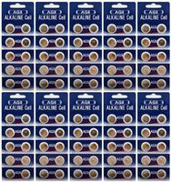 100 Powertron Batteries AG8 / LR55 / LR1120 Alkaline Button Cells, 1.5V