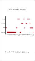 Quiplip Schedule Graph (6-Pack) Birthday Greeting Card