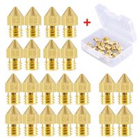 SIQUK 22 Pieces 3D Printer Nozzles MK8 Nozzle 0.2mm, 0.3mm, 0.4mm, 0.5mm, 0.6mm, 0.8mm, 1.0mm with Storage Box for 3D Printer Makerbot Creality CR-10