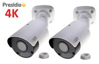 Q-See 4K 8MP Presidio Archer Bullet Camera with Color Night Vision Ultra HD IP Surveillance with H.265+ and IVA, VCA (2-Pack AR4KB1.1)