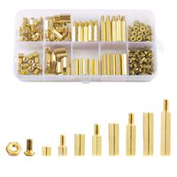 Litorange 180 Pieces M4 Male Female Hex Brass Spacer Standoff Screw Nut Threaded Pillar PCB Motherboard Assortment Kit