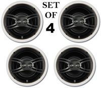 Yamaha In-Ceiling 3-Way 120 watts Natural Sound Custom Easy-to-install Speakers (Set of 4) with Dual Tweeters & 8" Woofer for 1 Large Room or Several Smaller Rooms