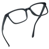 LifeArt Blue Light Blocking Glasses,Computer Reading Glasses,Transparent Lens,Reduce Headaches&Eyestrain,Stylish for Women/Men (November_c5_Matte Black, 0.50Magnification)