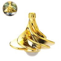 Spinning Top, Wind Gyro, Wind Blow Turn Gyro Desktop Decompression Toys, Airflow Spinning Gyro, Desktop Gyro, Stress Relief Toy, Gift for Christmas (Yellow)