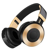 FARVOICE Bluetooth Headphone On Ear Noise Cancelling Stereo Wireless Headset Wireless Headphone Headset with Microphone for PC/Smartphone/TV (Gold)